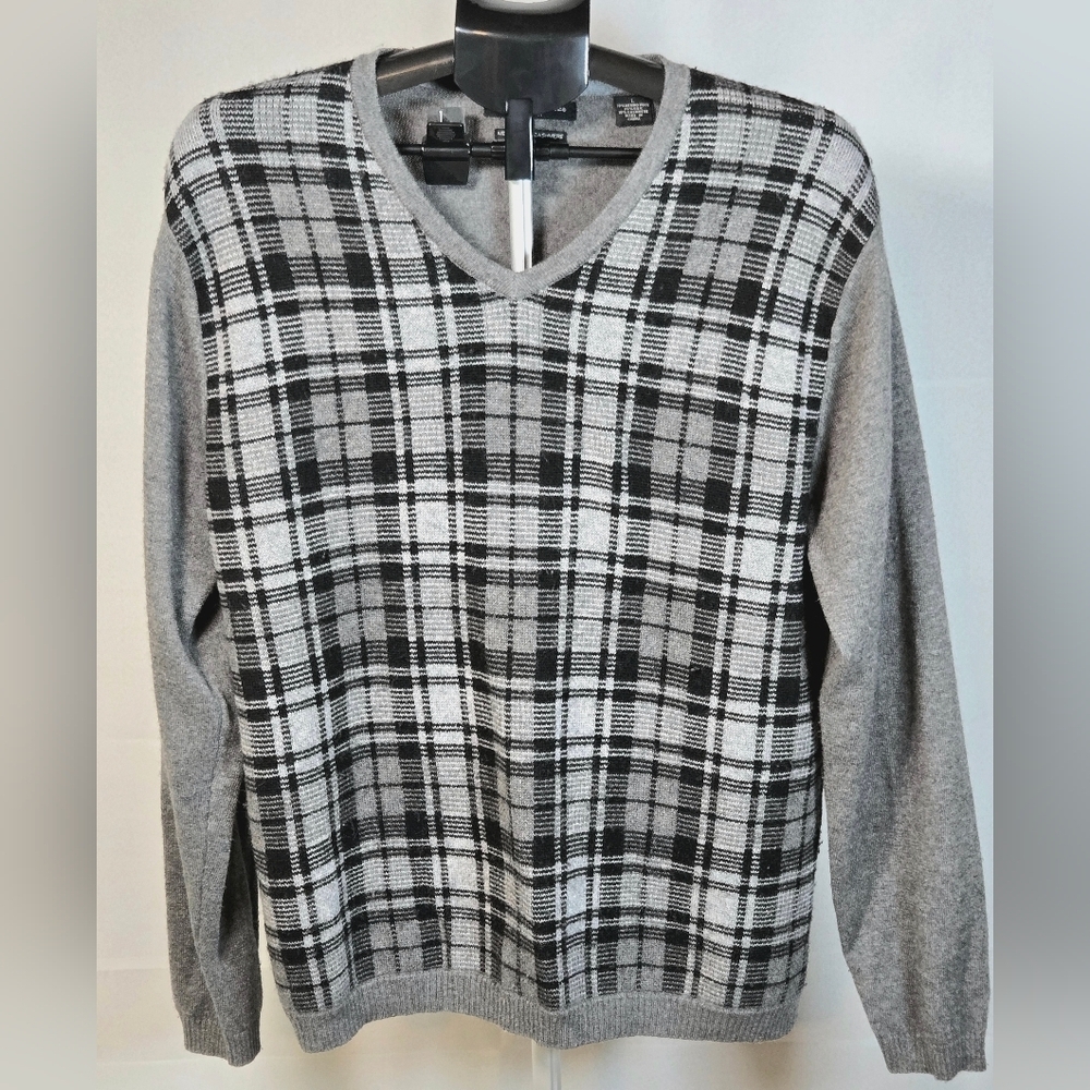 Impermeable‎ Platinum Cashmere Silk Wool Heritage Dark Academia Sweater, Large